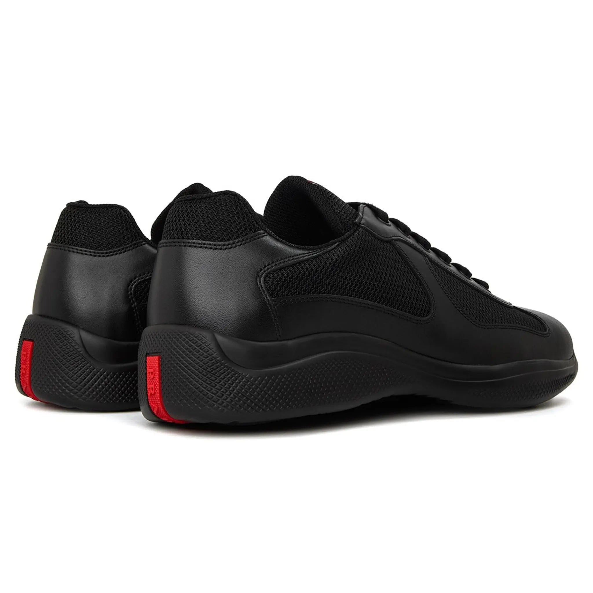 Back view of Prada Americas Cup Black Sneaker
